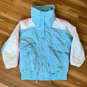 TYROLIA by Head Vintage 80’s Blue White Puffer Bomber Jackety Womens Medium